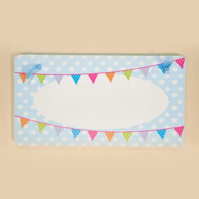 Blue Bunting wooden name board